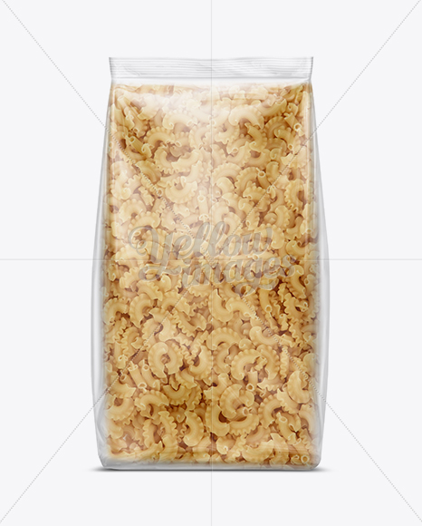 Download Creste di Gallo Pasta Bag Mockup in Flow-Pack Mockups on Yellow Images Object Mockups