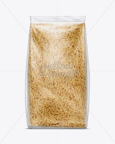 Download Vermicelles Pasta Bag Mockup in Flow-Pack Mockups on Yellow Images Object Mockups