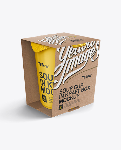 Download Download Soup Cup In Kraft Box Mockup Front 3 4 View High Angle Shot Object Mockups 3d Logo Mockups Free Download Yellowimages Mockups
