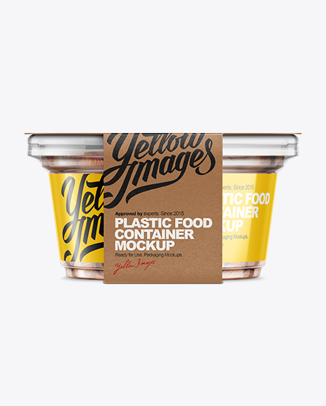 200g Plastic Cup in Kraft Wrap with Almonds PSD Mockup