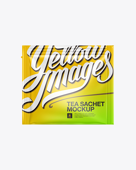 Tea Sachet Mockup in Sachet Mockups on Yellow Images Object Mockups
