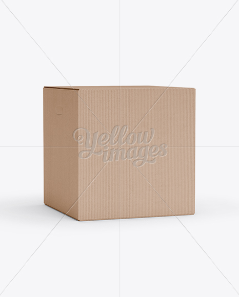 Download Corrugated Box Mockup - 70° Angle Front View in Box ...