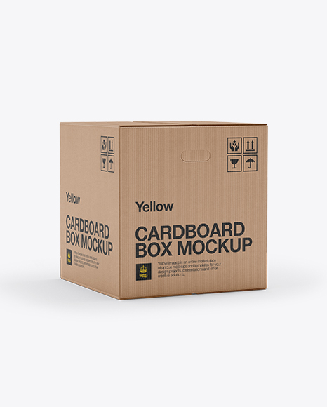 Download Download Corrugated Box Mockup 25 Angle Front View Object Mockups Free Mockup Psd Templates Download Yellowimages Mockups