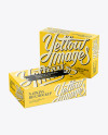 Download 2 Napkin Boxes Mockup in Box Mockups on Yellow Images ...