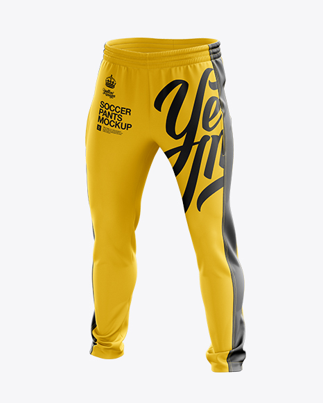 Soccer Pants PSD Mockup Halfside View