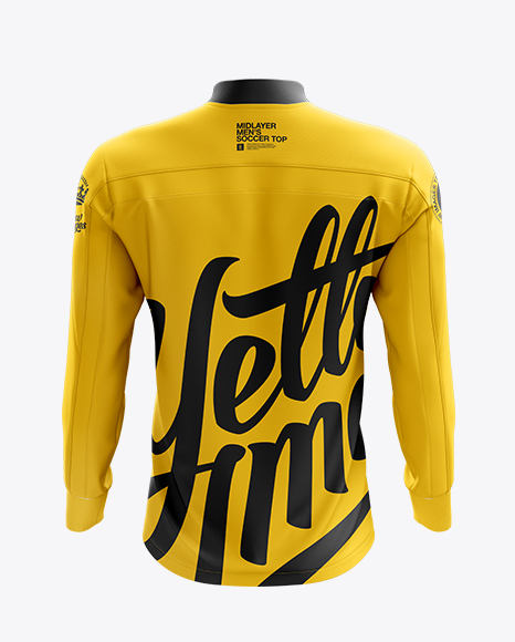 Download Midlayer Men S Soccer Top Psd Mockup Back View Mockup Kaos Psd Gratis PSD Mockup Templates