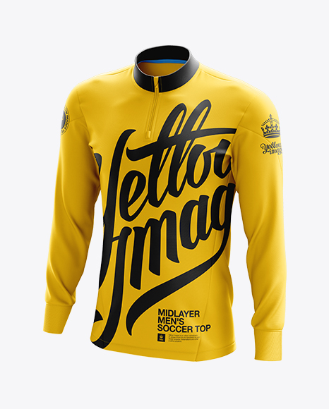 Download Midlayer Men S Soccer Top Psd Mockup Halfside View Mockup Raglan Psd Gratis Yellowimages Mockups