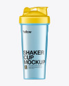 Clear Shaker Bottle Mockup in Cup & Bowl Mockups on Yellow ...